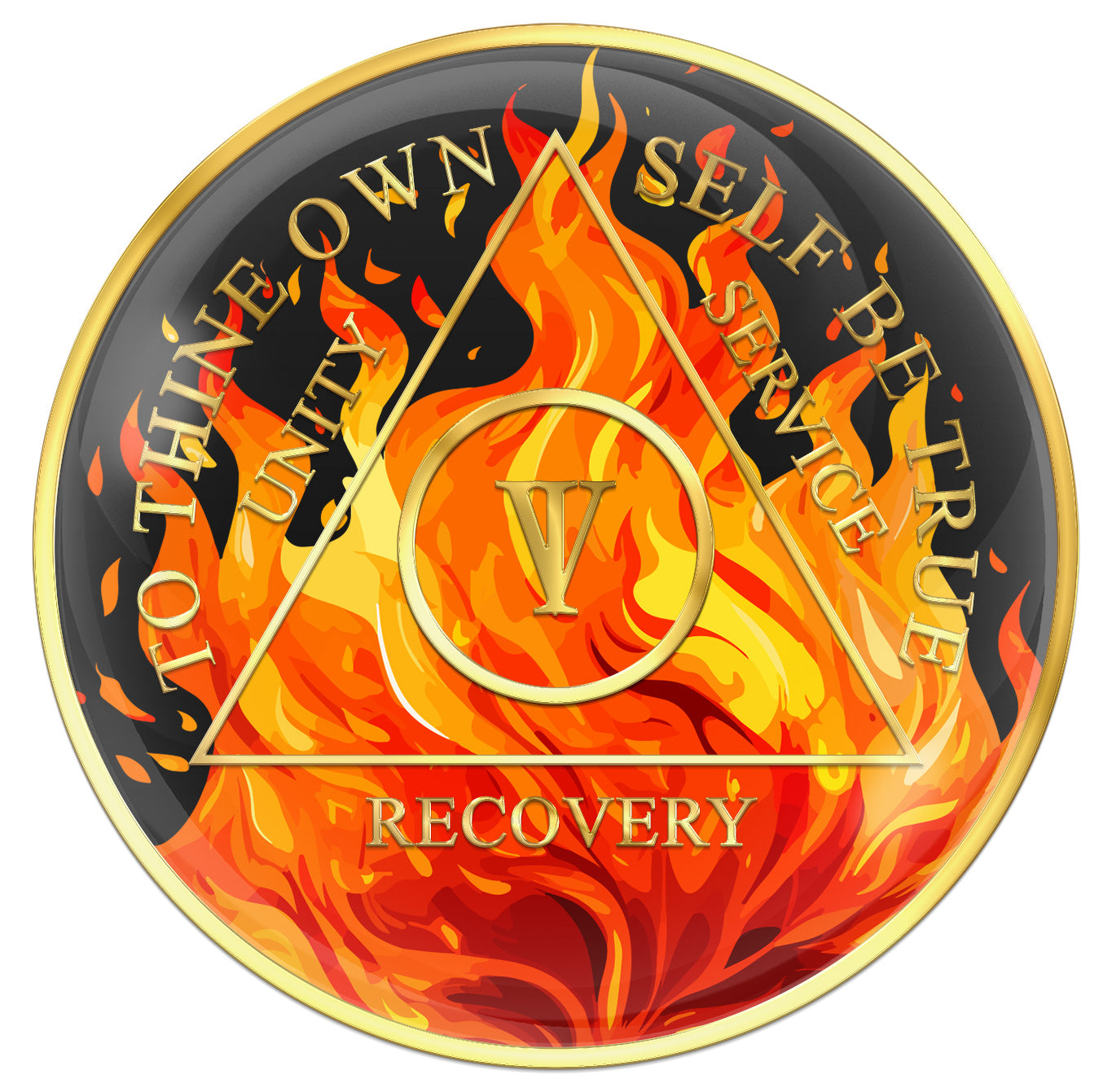 Flame Medallion with Years 1 - 40, 45 & 50