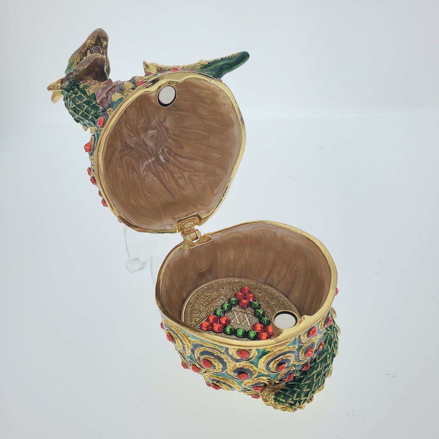 Dragon Egg Bling Box with matching Medallion