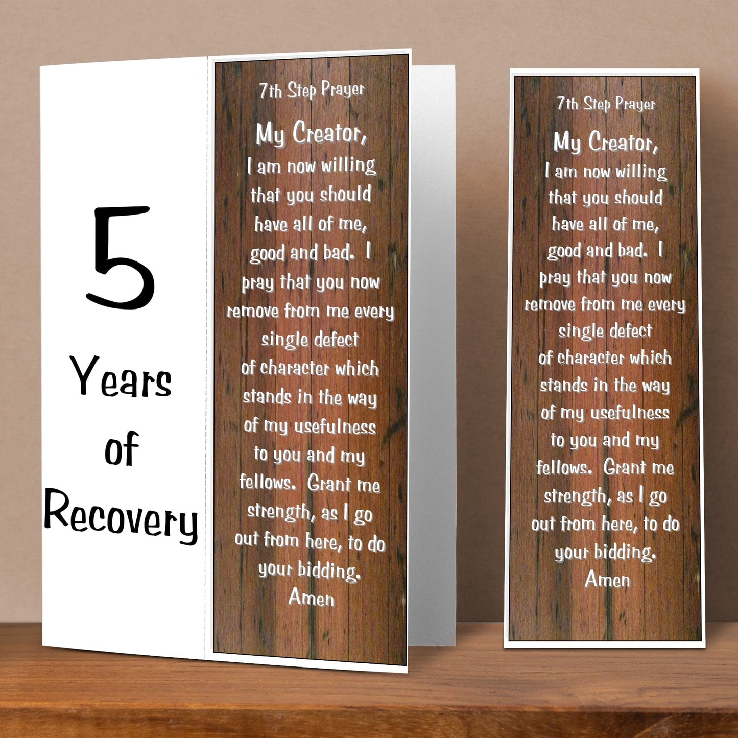 7th Step Prayer Alcoholics Anonymous Milestone Birthday Card, Available In Years From 1-65