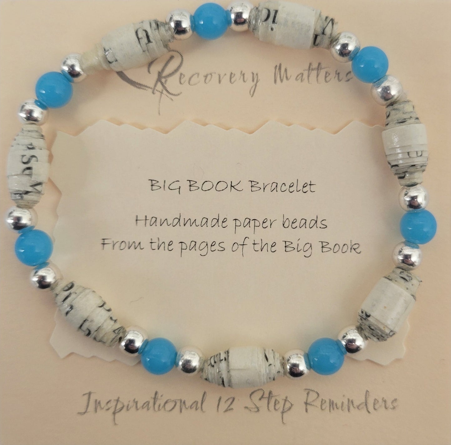 Big Book Bracelets By Recovery Matters - Made From Pages Of The Big Book