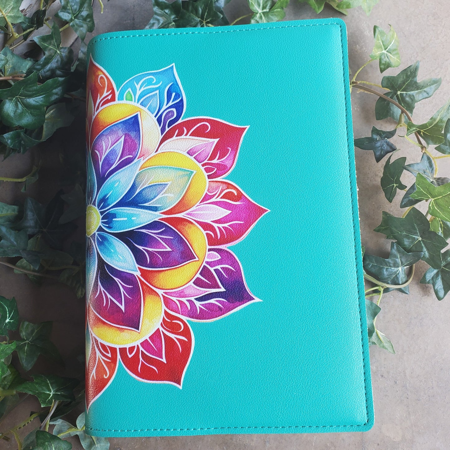Lotus (Teal) Double Book Cover for Big Book and 12n12