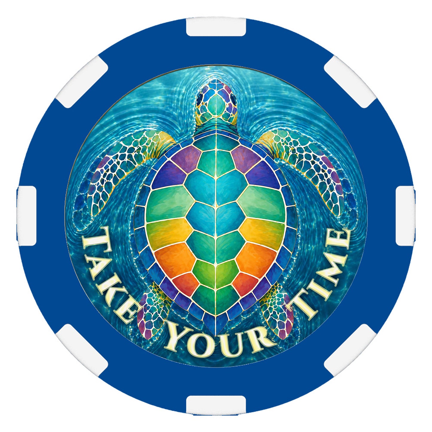 Slow Down – "Take Your Time" Clay Poker Chip