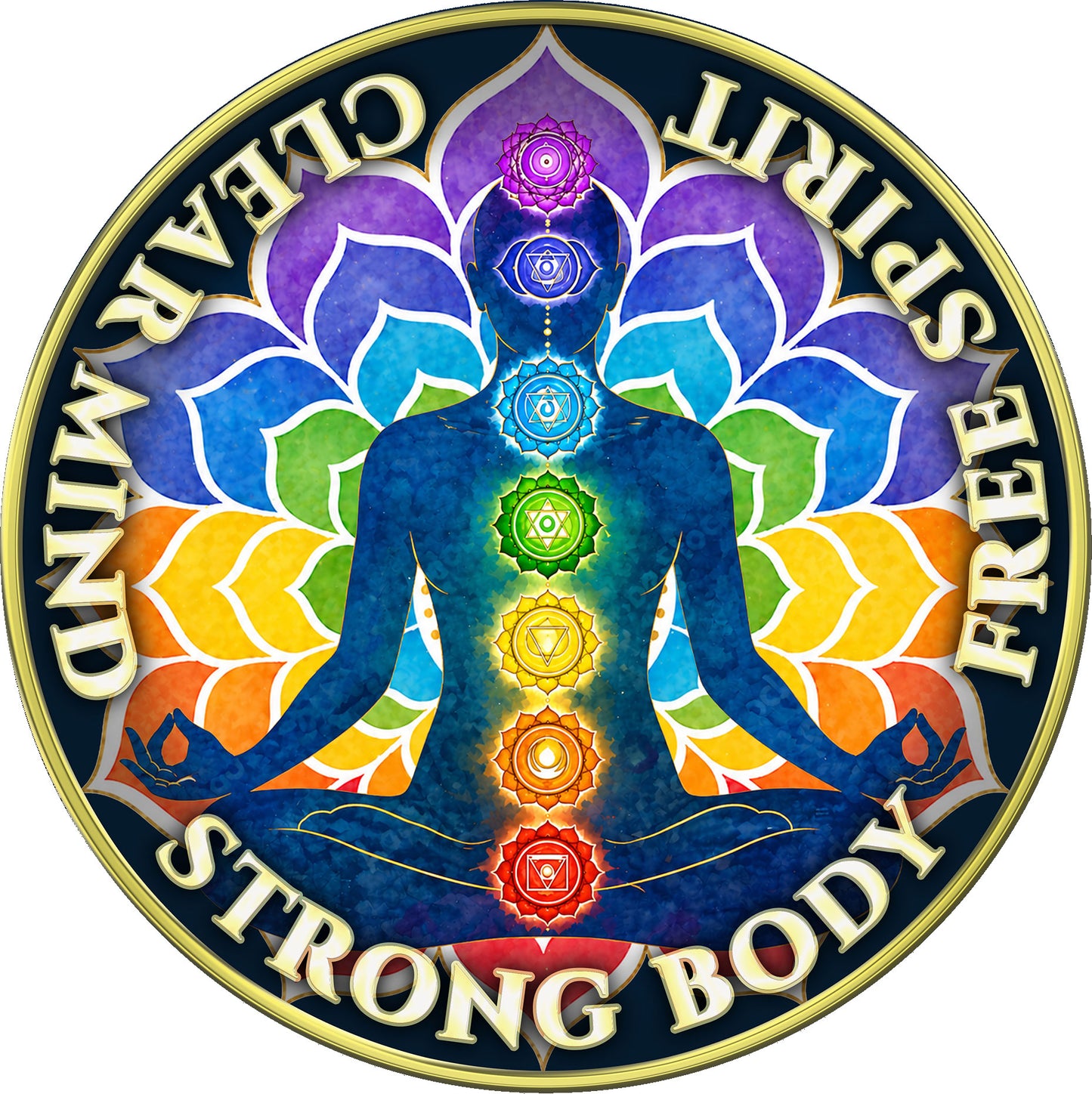 "Stay Aligned" Inspirational Medallion | Chakra Meditation