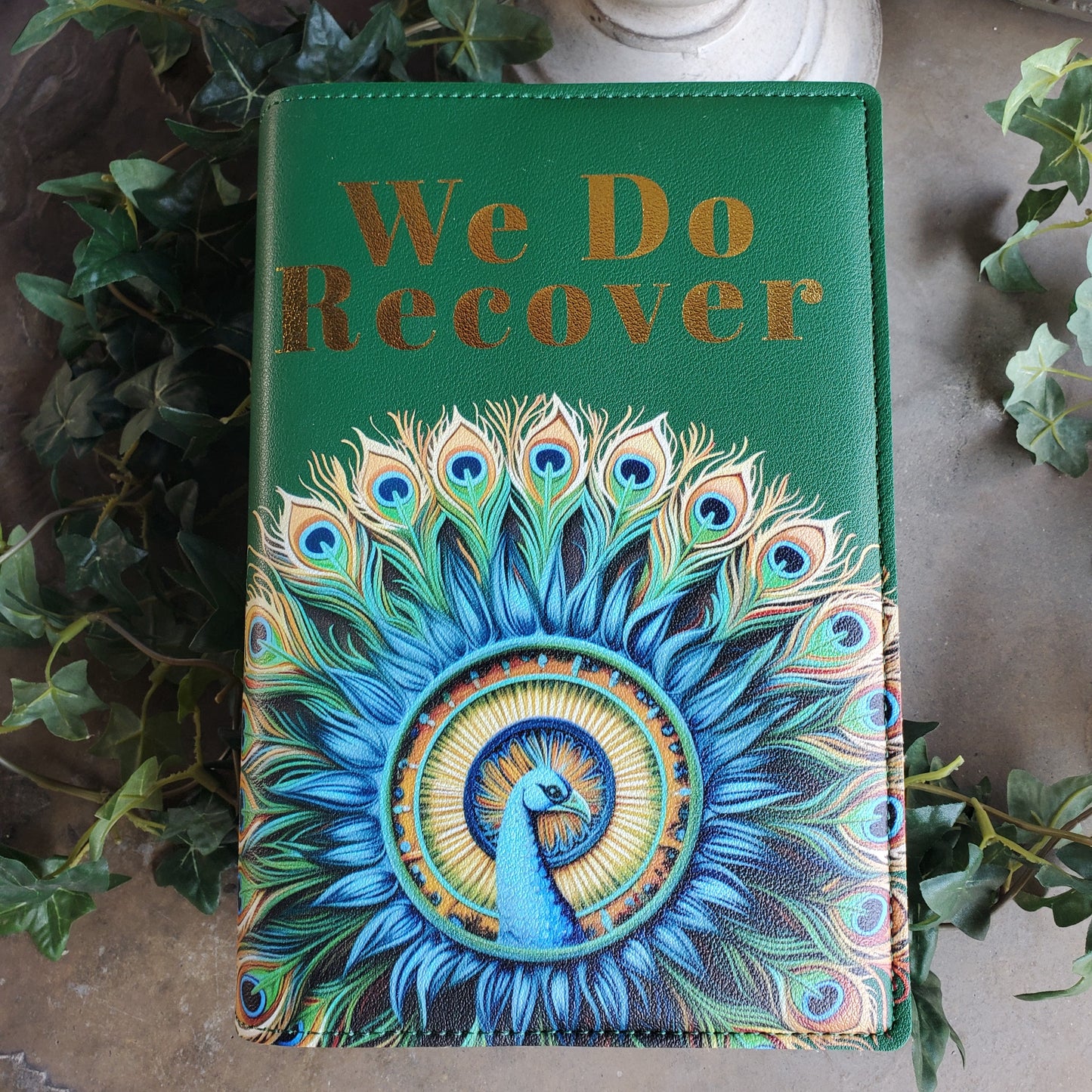 Peacock (Green) Double Book Cover for Big Book and 12n12