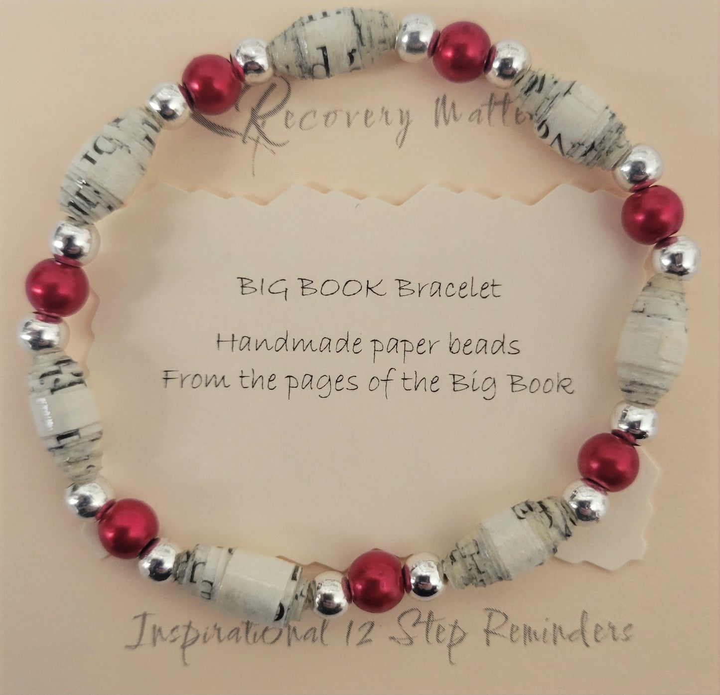 Big Book Bracelets By Recovery Matters - Made From Pages Of The Big Book