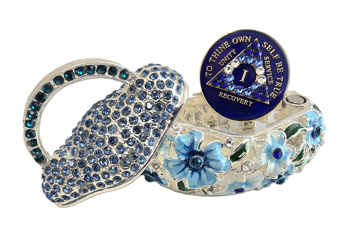 Blue Purse Chip Holder with Matching Blue Chip