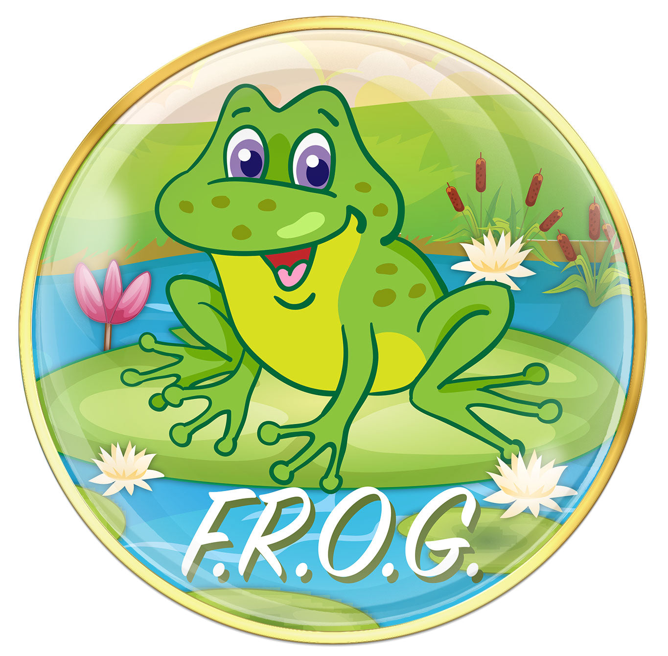 AA Recovery Medallion - FROG (Fully Rely on God)