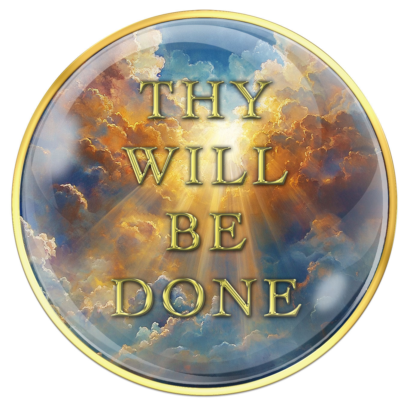 AA Recovery Medallion - GOD - Thy Will Be Done