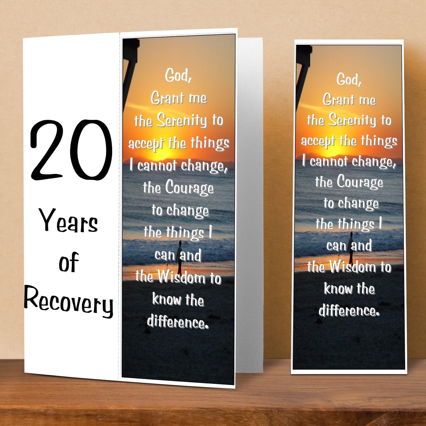 Serenity Alcoholics Anonymous Milestone Birthday Card, Available In Years 1-65