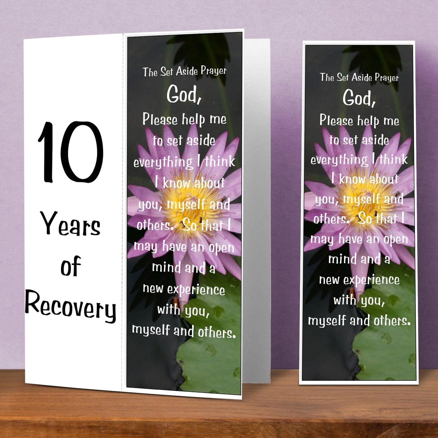 Set Aside Prayer Alcoholics Anonymous Milestone Birthday Card, Available In Years 1-65