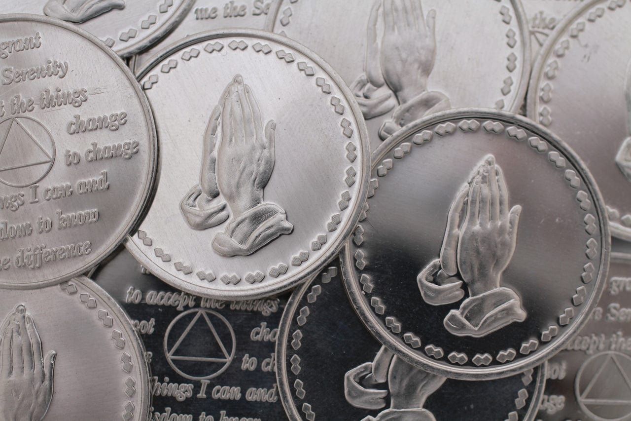 AA Aluminum Recovery chips with Praying Hands