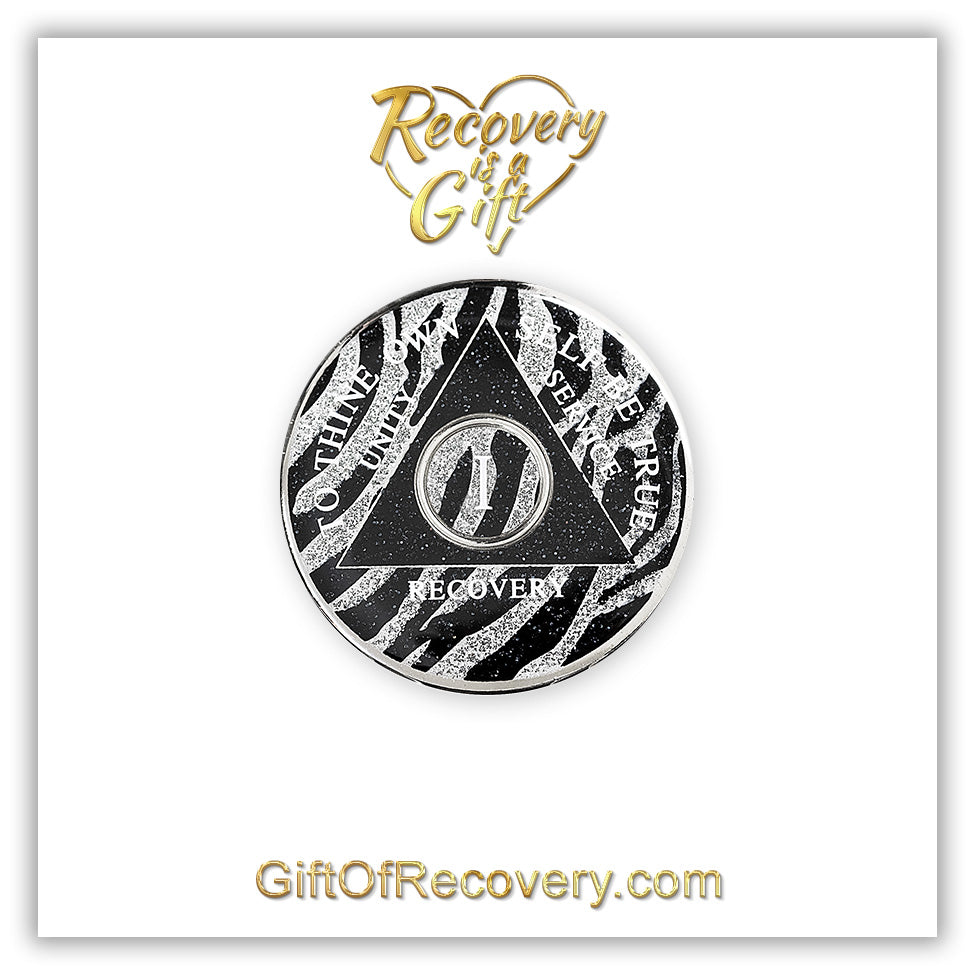 AA Recovery Medallion - Zebra Pattern