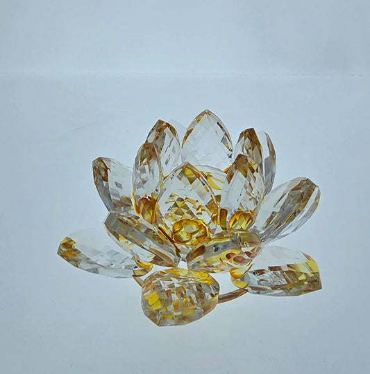 Yellow Crystal Flower AA Coin Holder