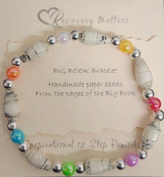 Big Book Bracelets By Recovery Matters - Made From Pages Of The Big Book