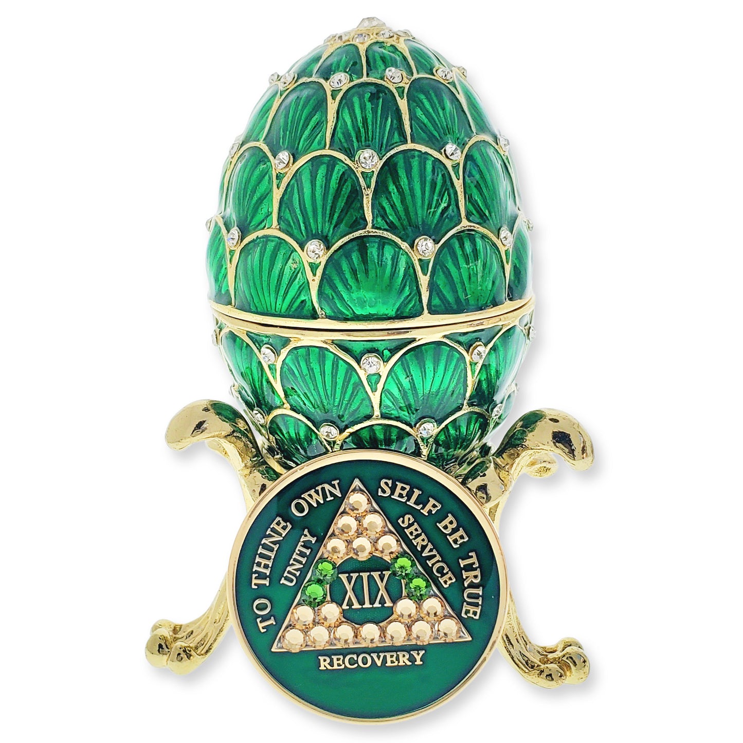 Faberge Style Egg with matching Medallion (chip holder)