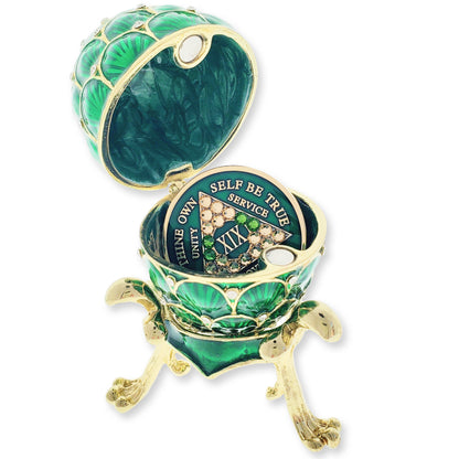 Faberge Style Egg with matching Medallion (chip holder)