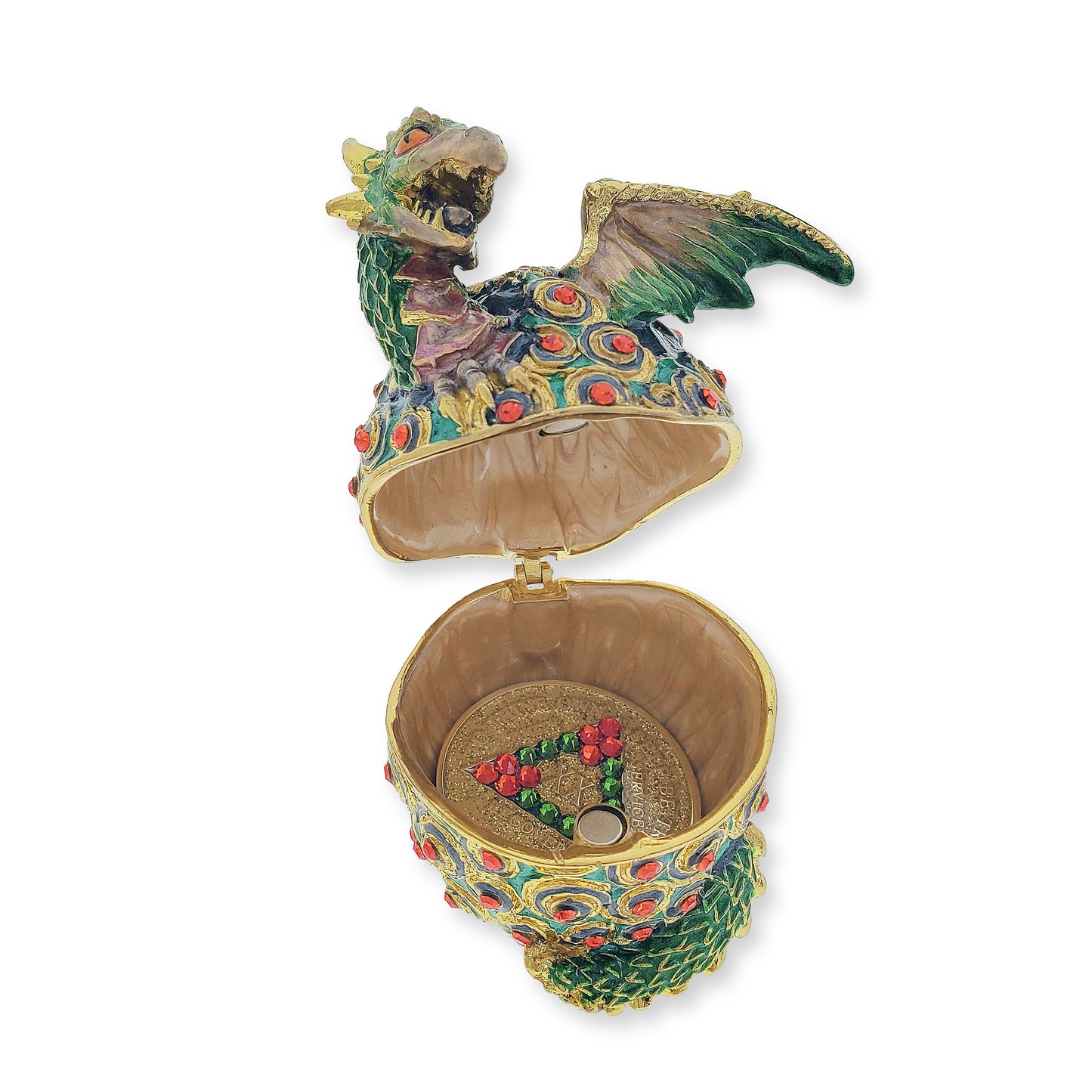 Dragon Egg Bling Box with matching Medallion