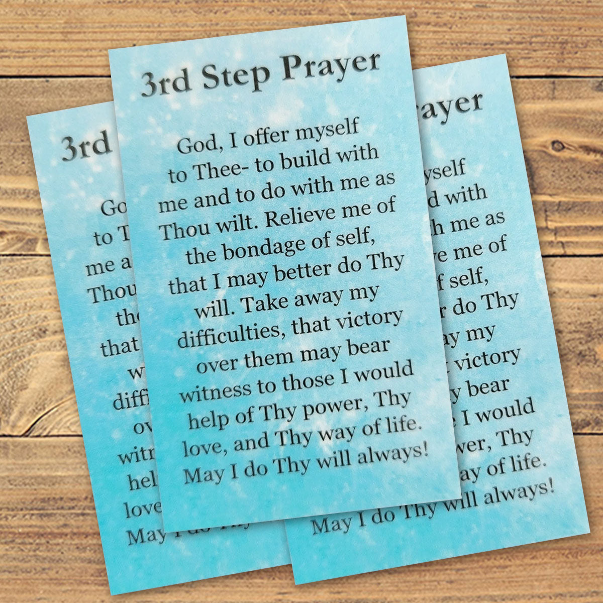 3rd Step Prayer  Wallet Card