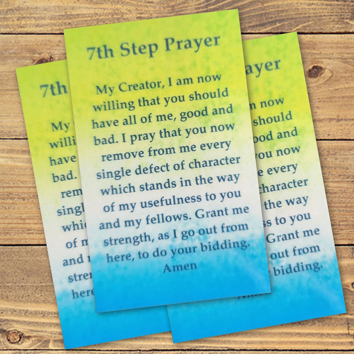 7th Step Prayer  Wallet Card