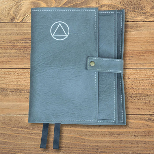 AA Gray Double Book Cover With AA Symbol For Hardcover Books