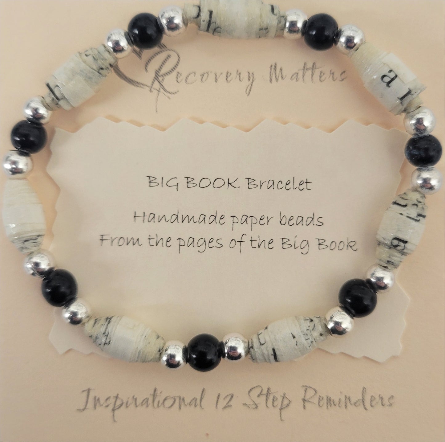 Big Book Bracelets By Recovery Matters - Made From Pages Of The Big Book