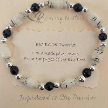 Big Book Bracelets By Recovery Matters - Made From Pages Of The Big Book