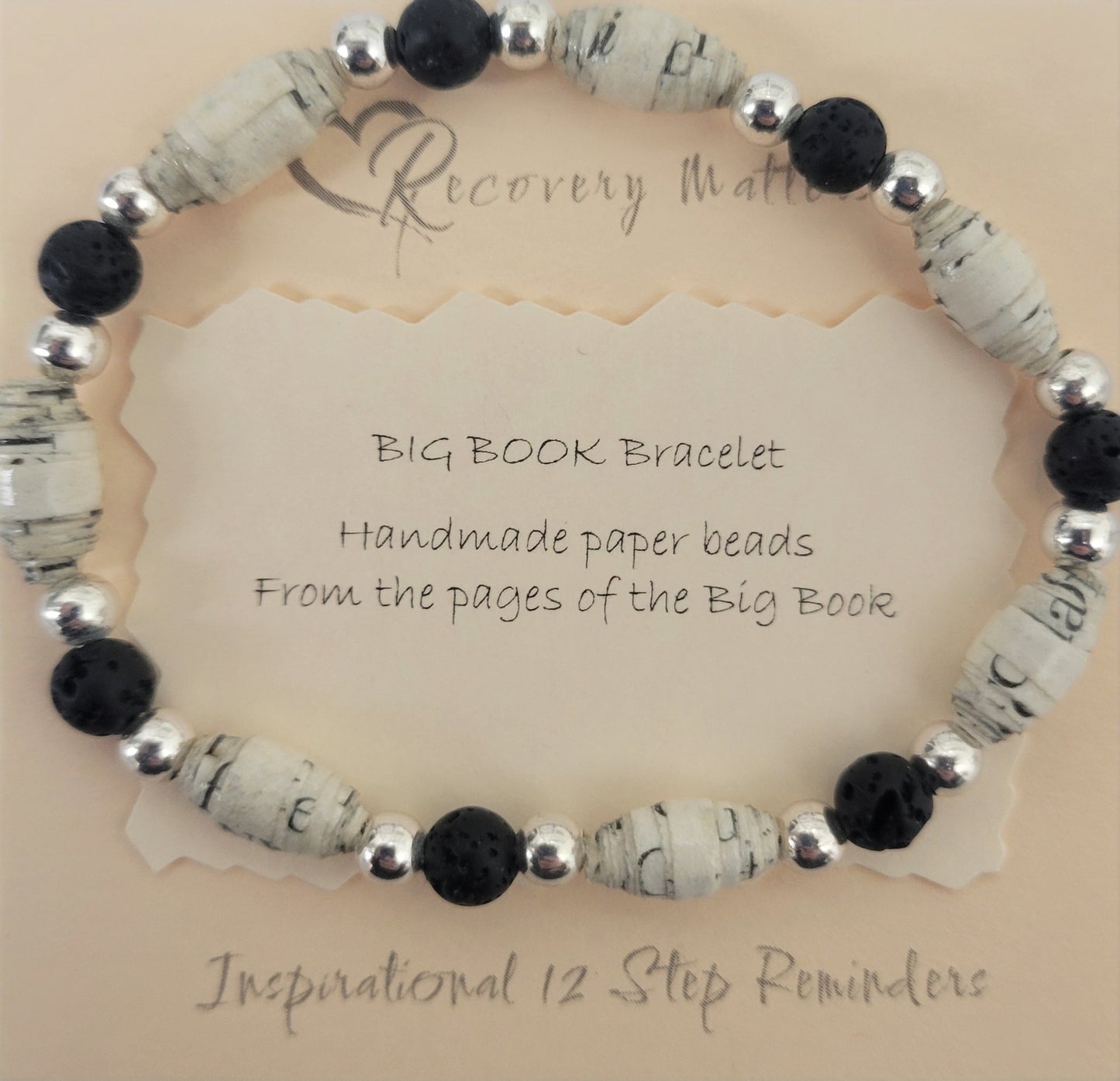 Big Book Bracelets By Recovery Matters - Made From Pages Of The Big Book