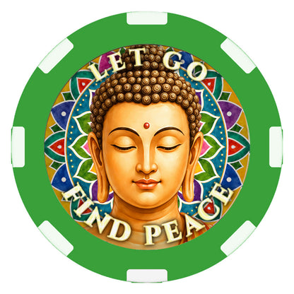 Calm – "Let Go, Find Peace" Clay Poker Chip