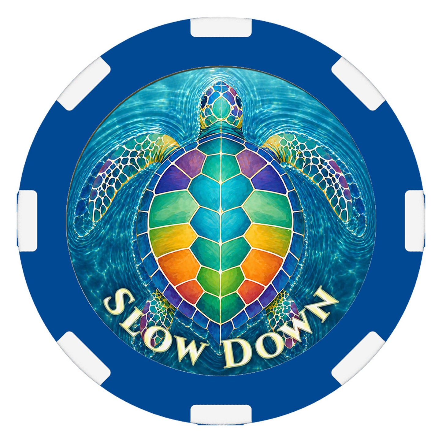 Slow Down – "Take Your Time" Clay Poker Chip
