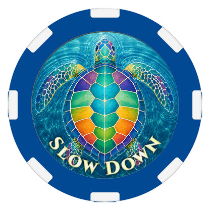 Slow Down – "Take Your Time" Clay Poker Chip