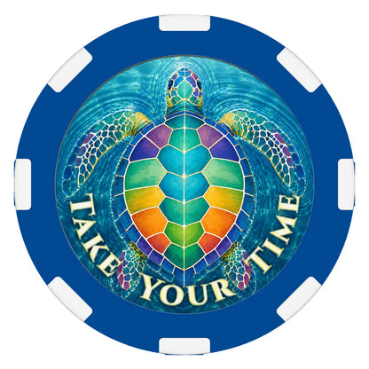 Slow Down – "Take Your Time" Clay Poker Chip