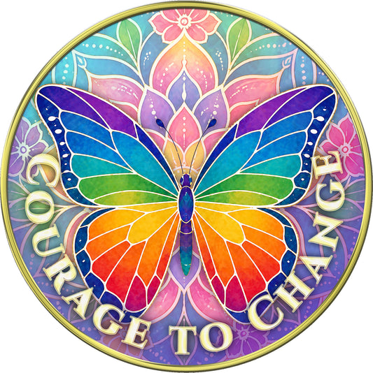 Courage to Change Inspirational Medallion