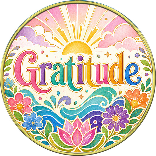 "Gratitude, Look For The Good" Inspirational Medallion