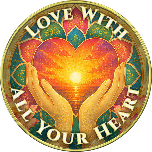 "Love With All Your Heart | Choose Kindness" Inspirational Medallion