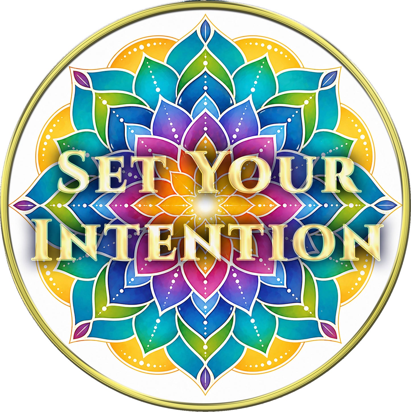 "Set Your Intention | Focus On What Matters" Inspirational Medallion