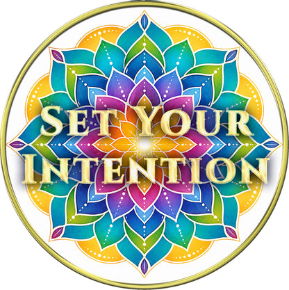 "Set Your Intention | Focus On What Matters" Inspirational Medallion