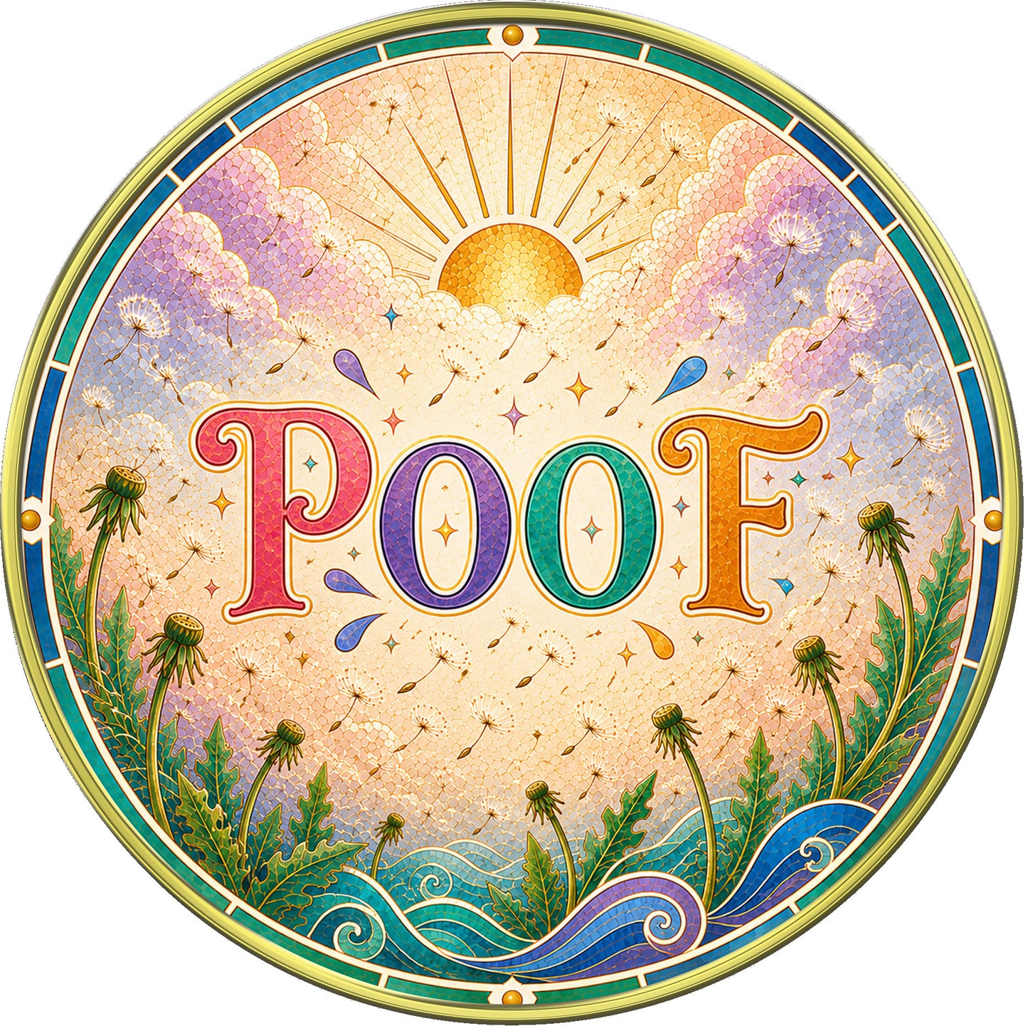 "Let That Shit Go | Poof" Edgy Medallion Collection