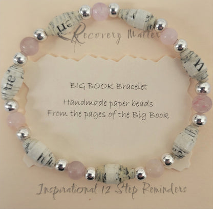 Big Book Bracelets By Recovery Matters - Made From Pages Of The Big Book
