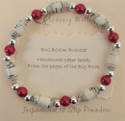 Big Book Bracelets By Recovery Matters - Made From Pages Of The Big Book