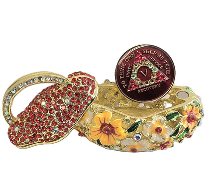 Red Purse Chip Holder with Red Matching chip