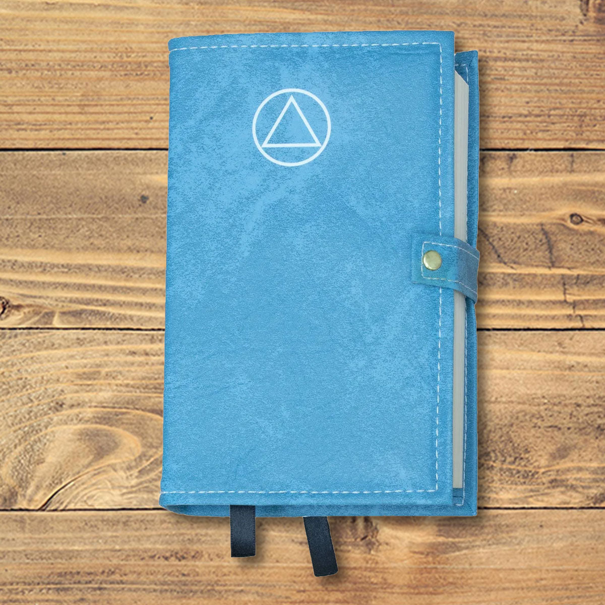 Sky Blue Double Book Cover With AA Symbol For Hardcover Books