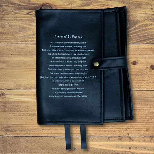 St. Francis Prayer Black Double Book Cover