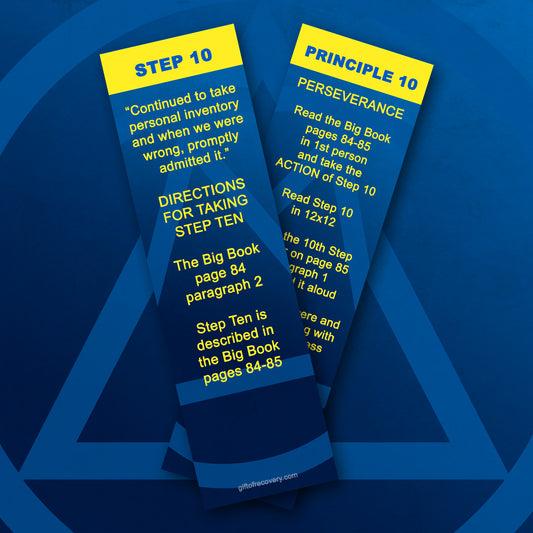 Step 10 & the Principle of Perseverance Directions Bookmark