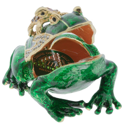 FROG with Turtle Collector Bling Box/Sobriety Chip Holder (with Chip)