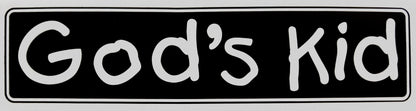 God's Kid Bumper Sticker Black