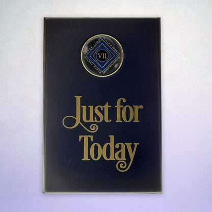 Just For Today Coin Holder Plaque Black