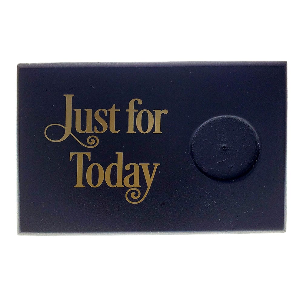 Just For Today Coin Holder Plaque Black (Horizontal)