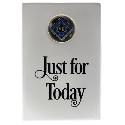 Just For Today Coin Holder Plaque White