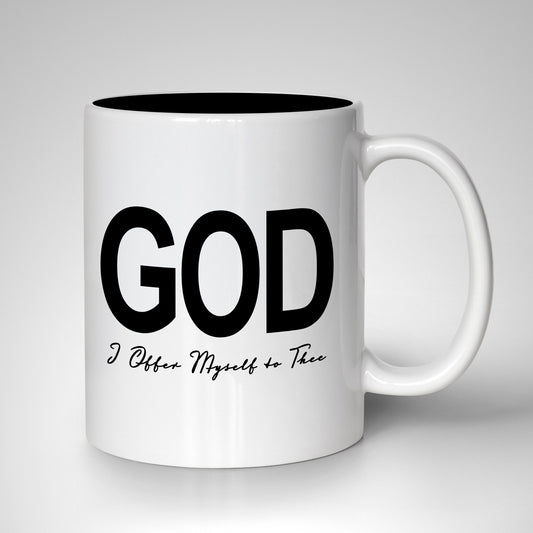 "GOD – I Offer Myself to Thee" Recovery Mug | 11 oz Ceramic