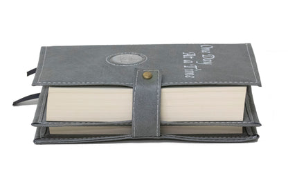 One Day At A Time Grey Double Book Cover With Sobriety Chip Holder